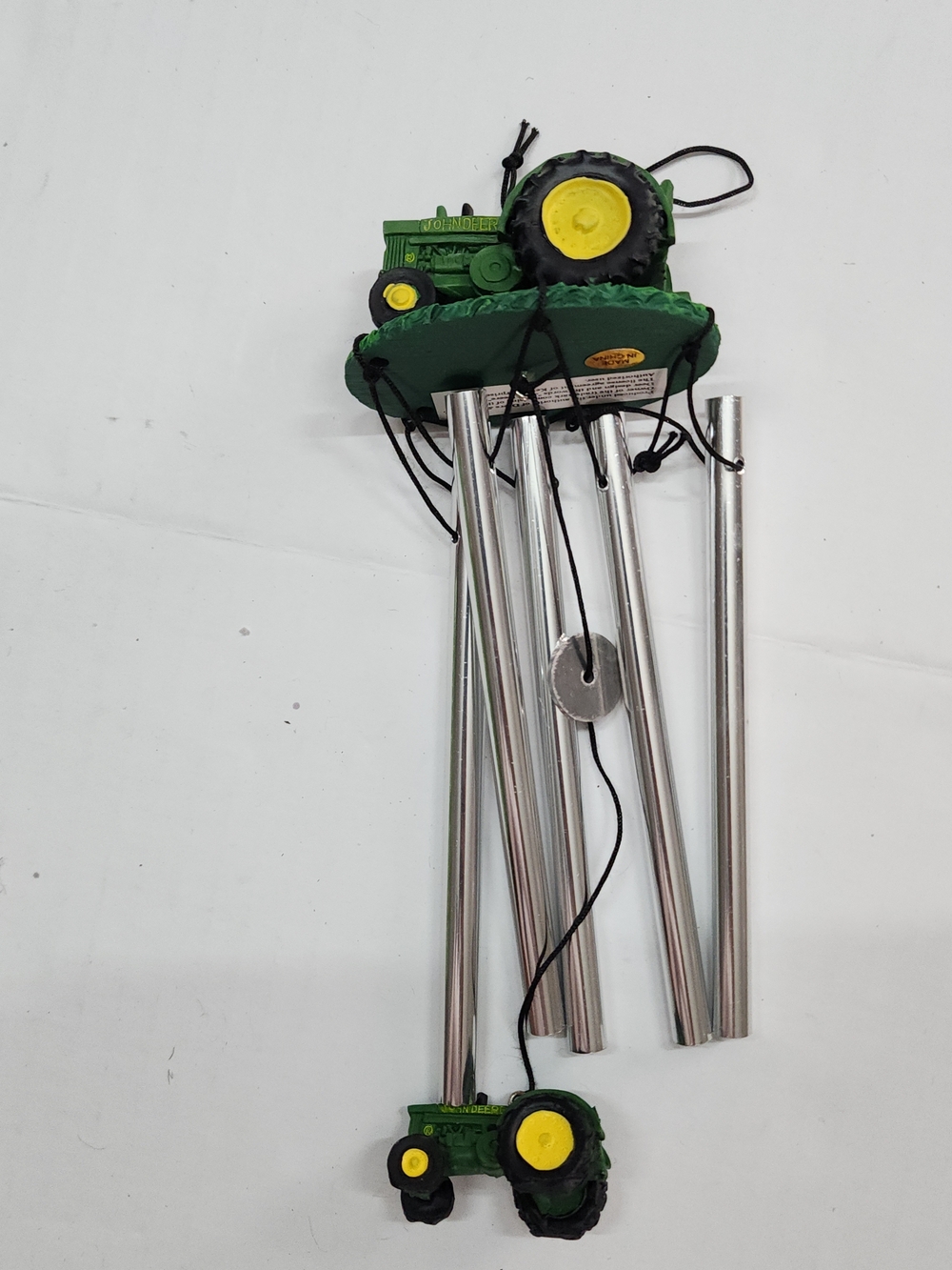 John Deere Wind Chime Vintage Tractor Green Small 11" Resin Collectable